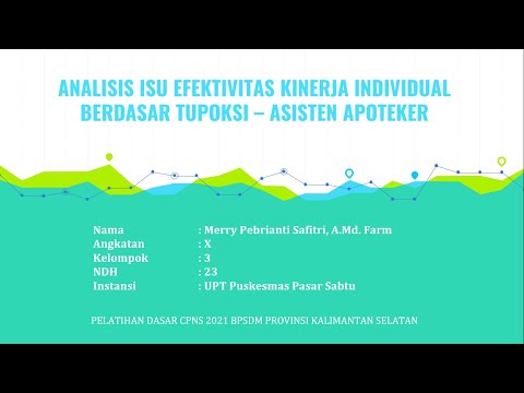 ANALISIS ISU EFEKTIVITAS KINERJA INDIVIDUAL BERDASARKAN TUPOKSI - ASISTEN APOTEKER || LATSAR CPNS