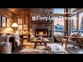 Cozy Winter Fireplace Dreams, Snowy Window View &amp; Fireplace Glow, for Relaxing, Reading, and ...