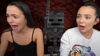 Why is Minecraft so scary? *JUMP SCARE* by Merrell Twins Live 57,038 views 3 years ago 14 minutes, 35 seconds