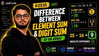 The Easiest 85 Percent Acceptance Rate Problem - Difference Between Element Sum and Digit Sum in C++