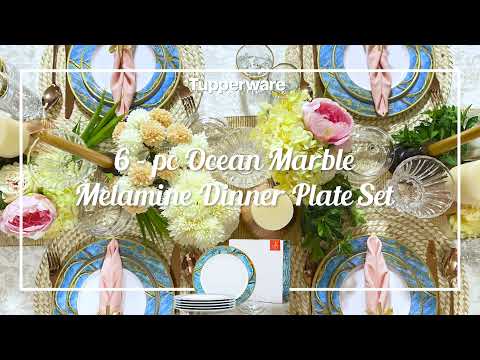 Ocean Marble Melamine Dinner Plate Set | TupperwareBrands PH