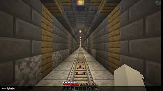 Massive Train Rail in Minecraft! First major connection!