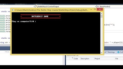 Battleship Game in C#