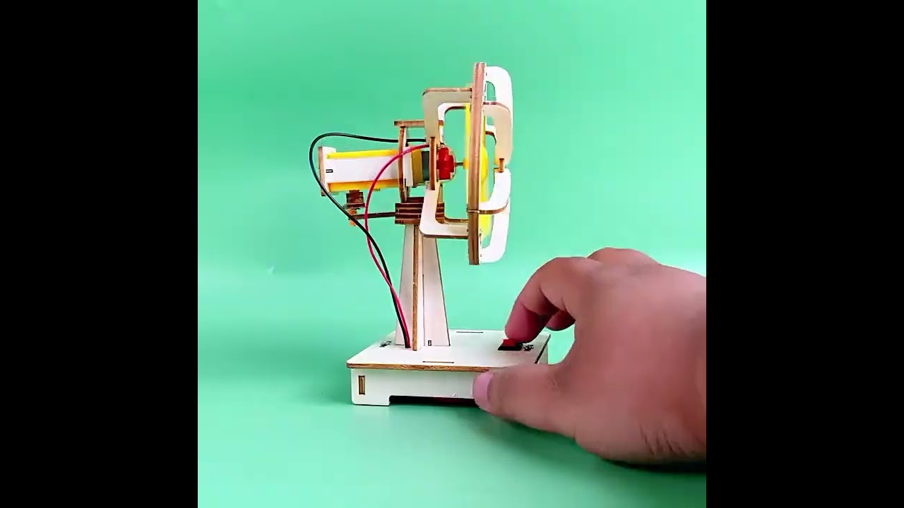 科技小制作儿童科学实验电动摇头风扇小学生手工教育用品stem教具