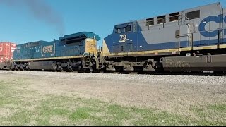 CSX Double-Stack and Trailer Train at Oakworth Yard - CSX 415, 79, 7313