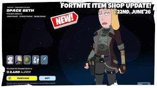 SPACE BETH & SNOWBALL ARE OUT NOW! Fortnite Shop Update [22nd June, 2026] (CH7 S3)