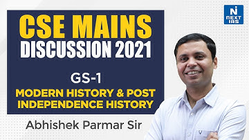 GS Paper - 1 | Modern History by Abhishek Parmar Sir | UPSC Mains 2021
