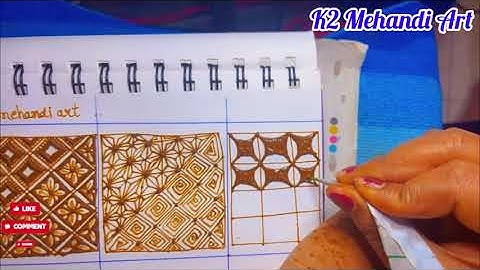 Tutorial -4, filler elements for intricate mehndi design || learn 3D 9 checks style fills elements |