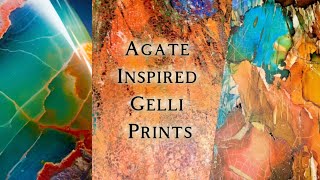 Agate Inspired Gelli Prints | Alcohol Ink, Bubbles & Acrylic Paint Techniques