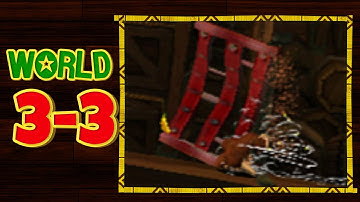 Donkey Kong Country Returns 3D - 3-3 Mast Blast All Puzzle Pieces and KONG Letters