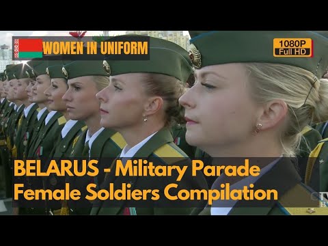 Women in Uniform - Belarus Female Soldiers in Victory Day Parade - Женщины в погонах (1080P)