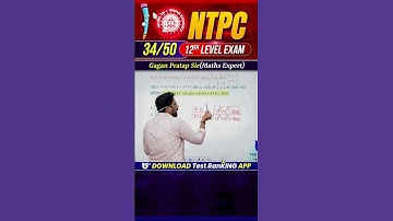 #34) RRB NTPC (12th Level Exam) Top Level Ques Series🔥Gagan Pratap Sir #rrb #ntpc