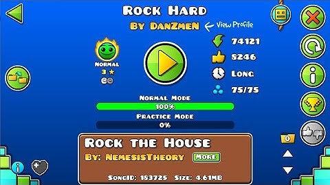 Geometry Dash - Rock Hard by Danzmen (1 coins)