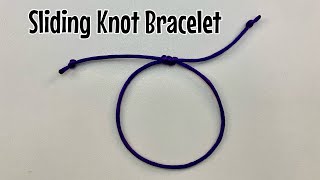 Sliding knot friendship bracelet - single knot