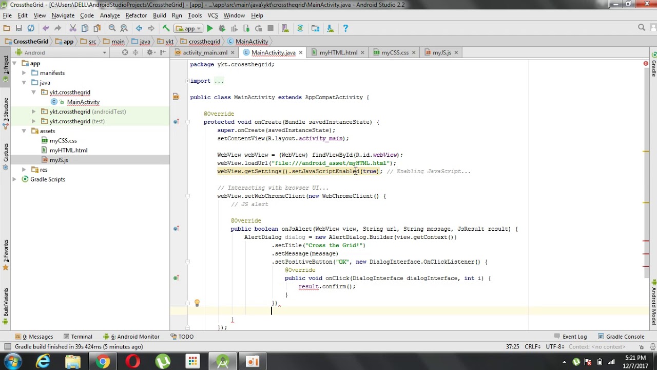 Converting a HTML+CSS+JS Code into an Android App using Android Studio! -  YouTube