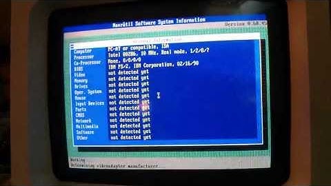 IBM PS/1 2011 running Navrátil NSSI software