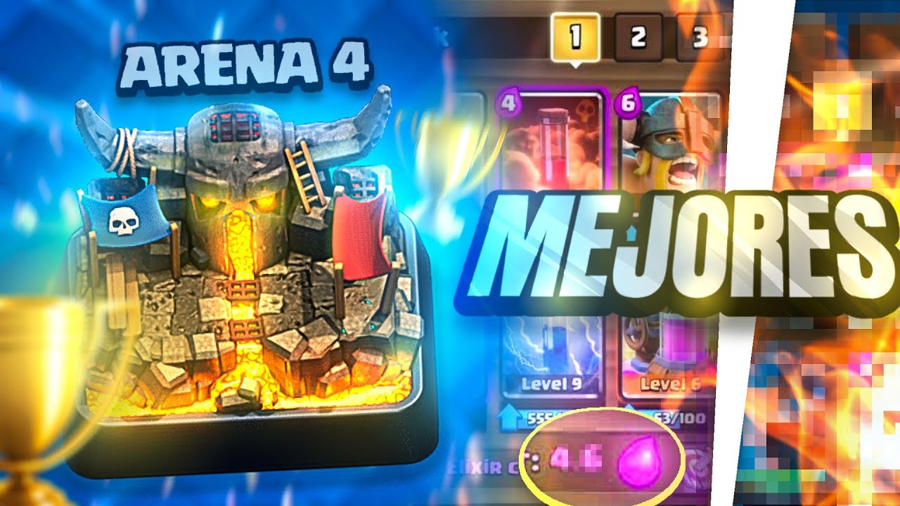 LOS 5 MEJORES MAZOS PARA ARENA 4 EN CLASH ROYALE - YouTube