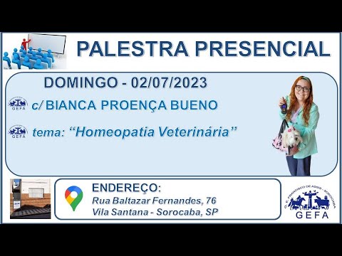 Assista: Palestra Presencial - c/ BIANCA PROENÇA (02/07/2023)