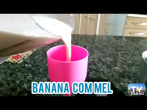 VITAMINA DE BANANA COM MEL DE ABELHA