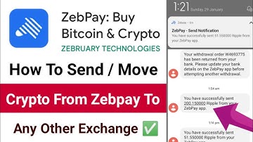 How To Send Crypto From Zebpay To Any Other Exchange & Withdraw To Bank | Live Tutorial