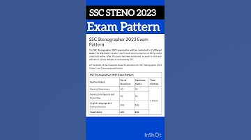 ssc stenographer 2023 / ssc Steno exam pattern/ ssc stenographer exam pattern 2023 / steno2023