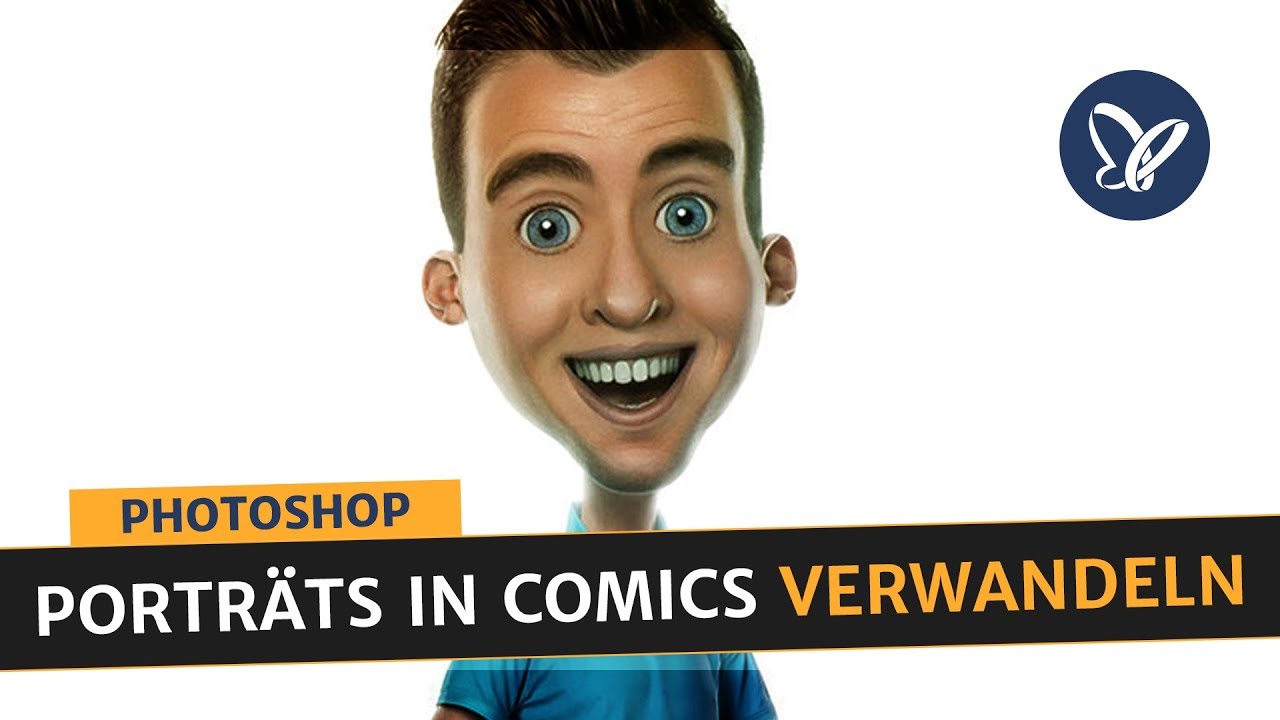 Photoshop Tutorial Portrats In Einen Witzigen Comic Style Verwandeln Youtube