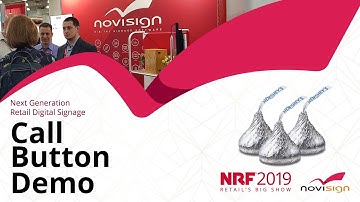 NoviSign at NRF 2019 expo, New York - IoT buttons in digital signage