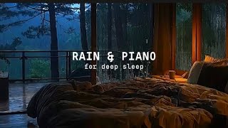 Soft Echo Rain & Gentle Piano for Deep Sleep
