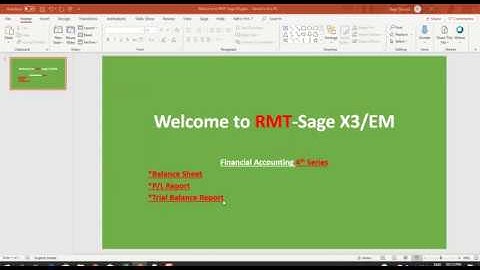 7.RMT-Sage X3/EM Basic Finance Understanding 4