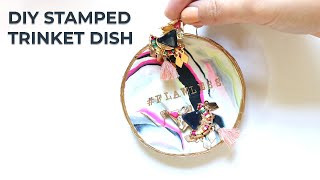 DIY Stamped Marble Clay Trinket Dishes