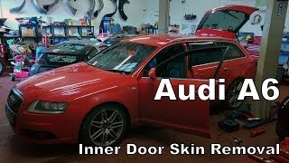 Removing the door skin on Audi A6 (C6 4F) Removing the door skin on Audi A6 (C6 4F)
