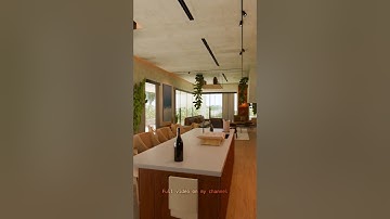 Blender Eevee Animation 2026 modern House 1 #3danimation #interiordesign #3dmodeling #architecture