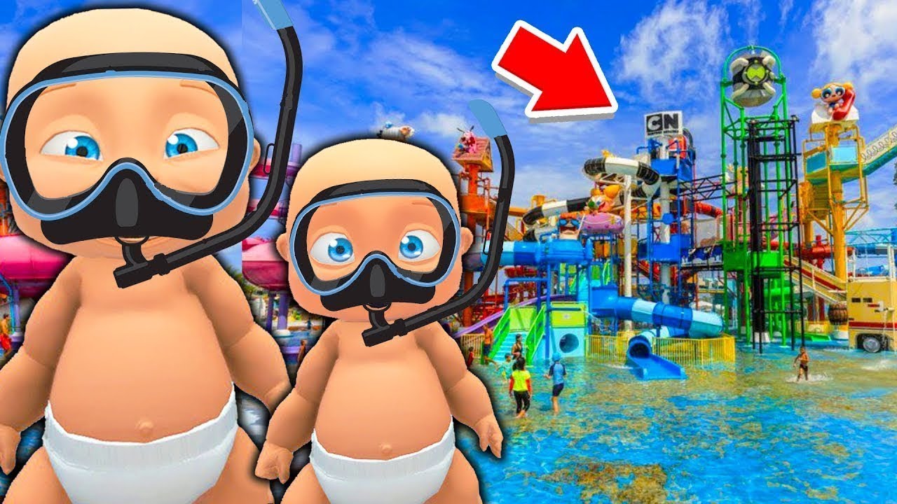 Baby GOES To A WATERPARK... YouTube