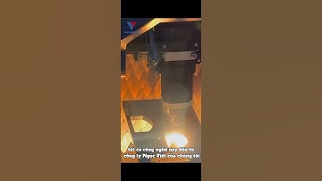 Máy cắt laser công suất cao đang thiêu đốt từng chi tiết kim loại #ngocvietcnc #maycatlaser #shorts