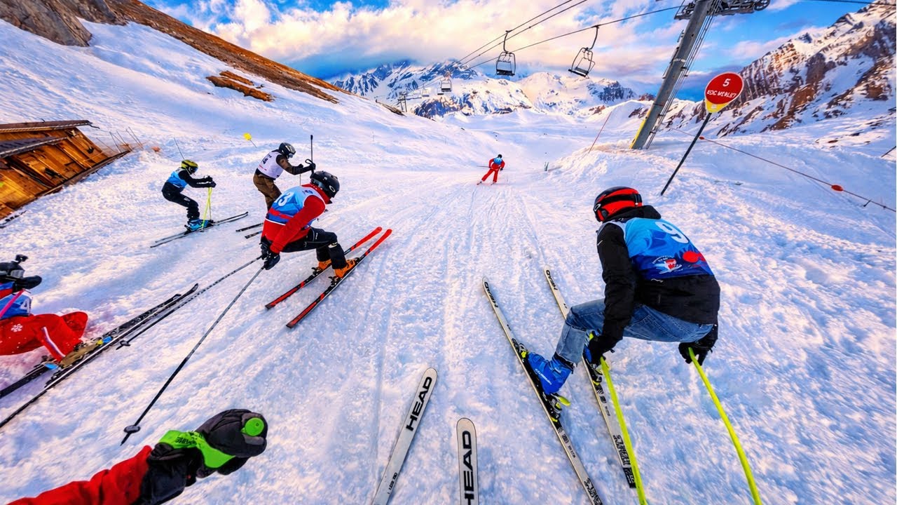 JE REMPORTE UNE COURSE DE SKI 🥇 Grosse chute à l’arrivée ! | Derby du Roc Merlet – Courchevel