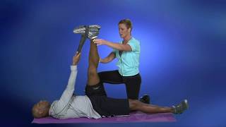 Reduce back pain & tension by stretching the lateral hamstring & fascia lines
