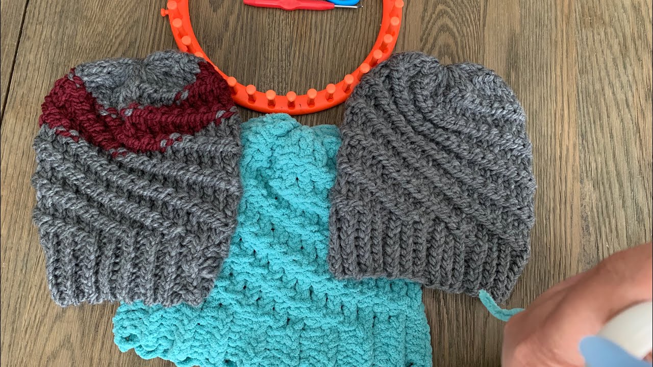 Still Stay at Home... Loomknit a Spiral Hat