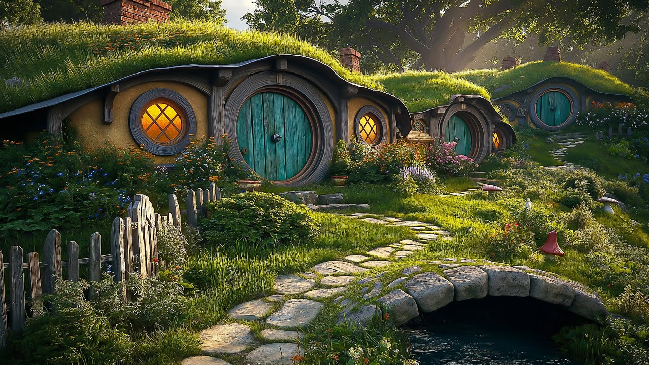 5 Hours of Spring Bliss in the Hobbit Village ✨ Study, Relax & Focus | Perfect Ambient Background