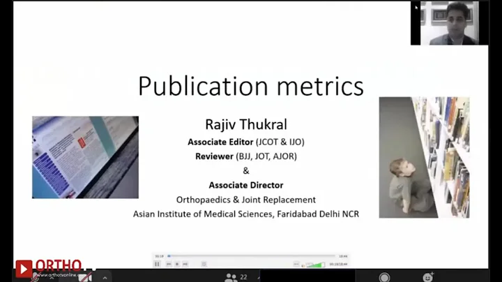 Publication Metrics - Dr Rajiv Thukral