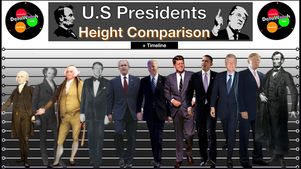 Timeline And Height Comparison Presidents Of The United States Of