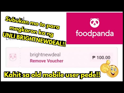 Tutorial Unli "BRIGHTNEWDEAL" Voucher Sa FoodPanda Kahit Old Mobile Number User kana!!