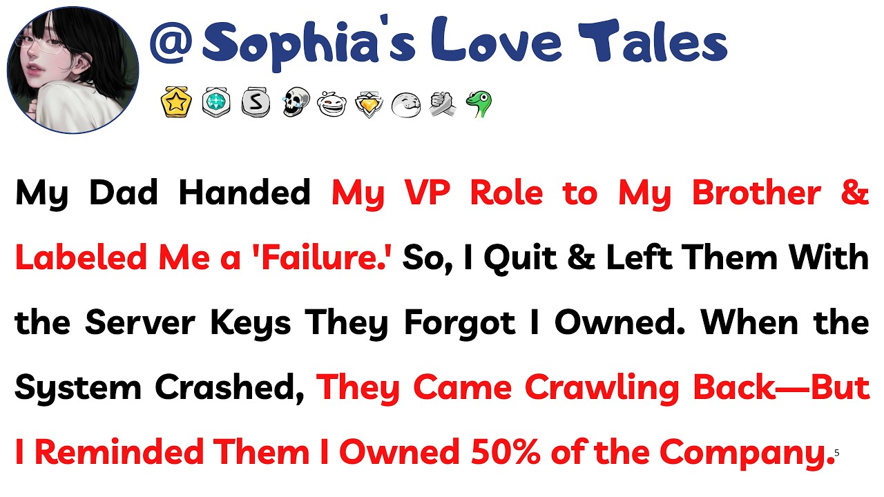 My Dad Handed My VP Role to My Brother & Labeled Me a 'Failure.' So, I Quit & Left Them With the Ser