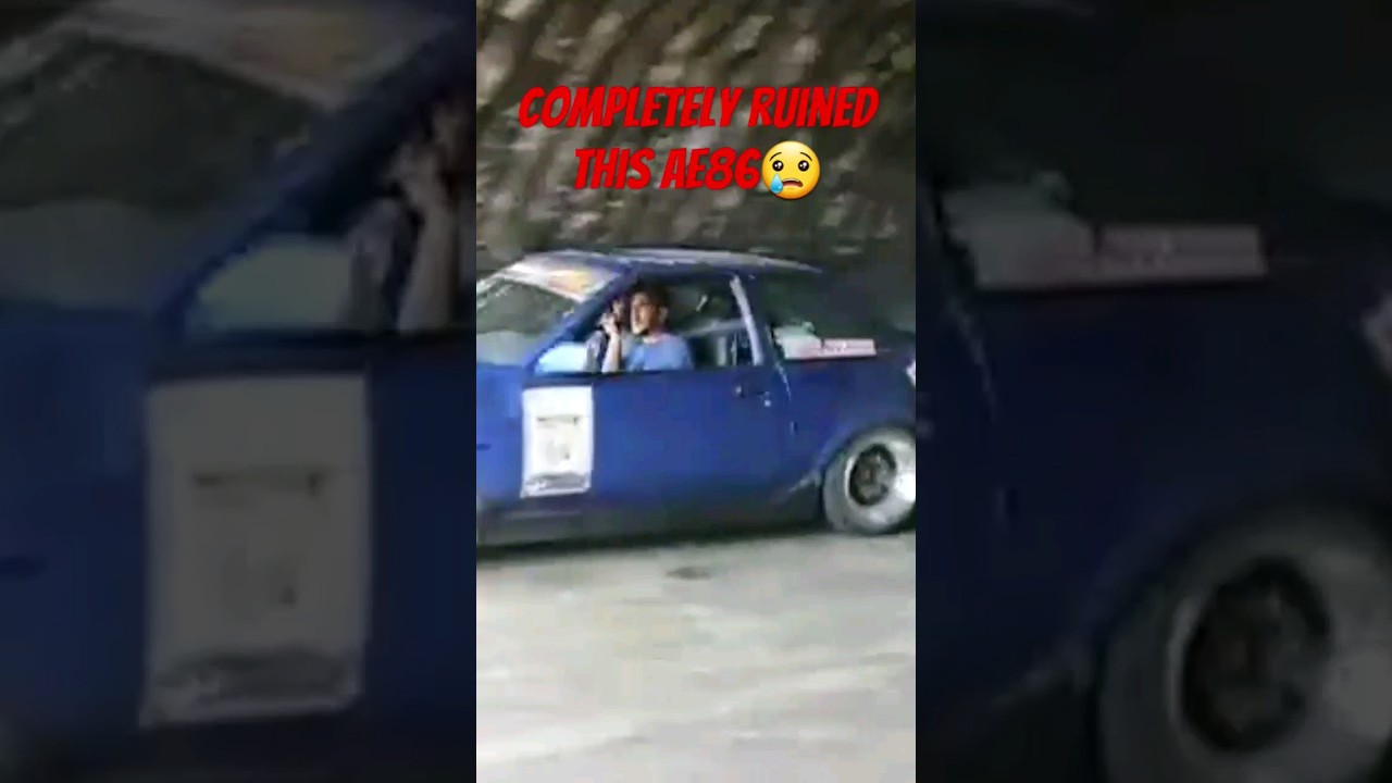 He ruined this AE86! V8 swap, body parts practically falling off.