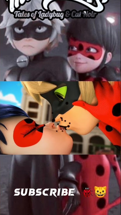 Ladybug Kiss Catnoir 💋 #miraculous #ladybug #catnoir