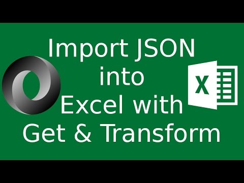 Video: Pot deschide JSON în Excel?