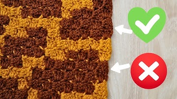 The BEST way to carry colors in c2c (corner to corner) crochet! No floats, invisible, no bobbins!