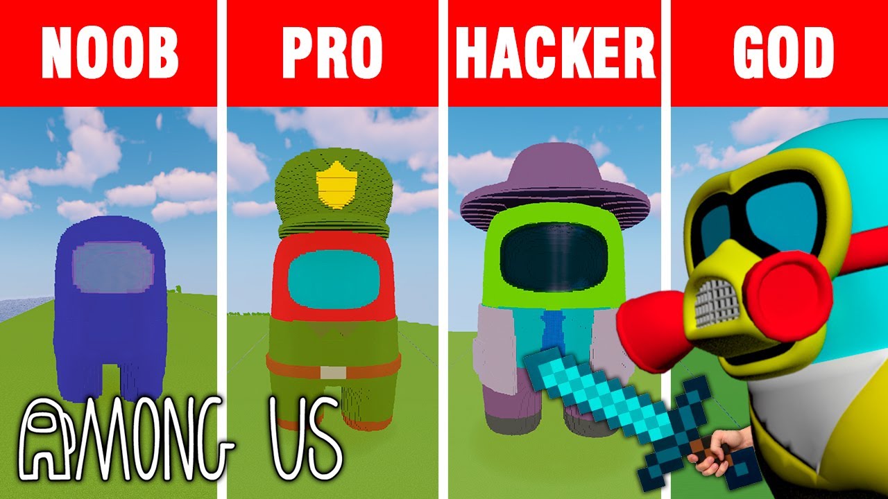 NOOB vs PRO vs HACKER - Among Us 