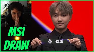 THIS DRAW IS ROUGH | CAEDREL REACTS TO MSI DRAW + PREDICTIONS