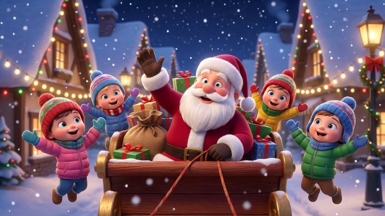 Рождественские песенки для дошкольников - Санта приносит подарки 🎅🎁 | Детские стишки для малышей ...