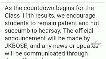 Jkbose Class 11th Result 2023